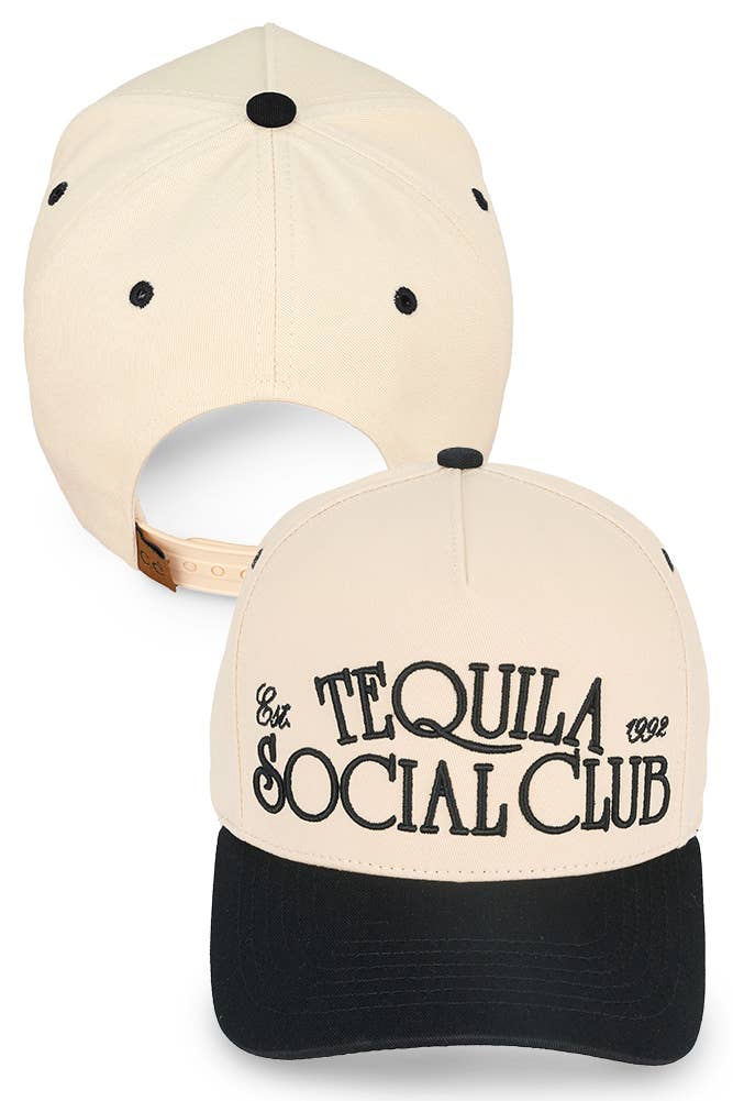 Black Tequila Social Club Embroidered Trucker Cap