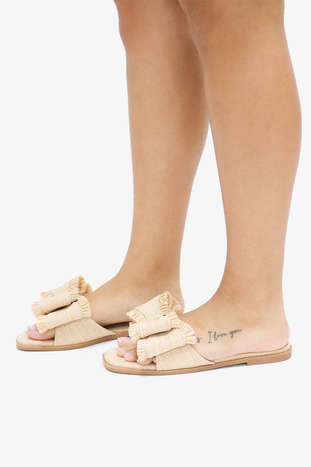 Raffia Bow Sandals