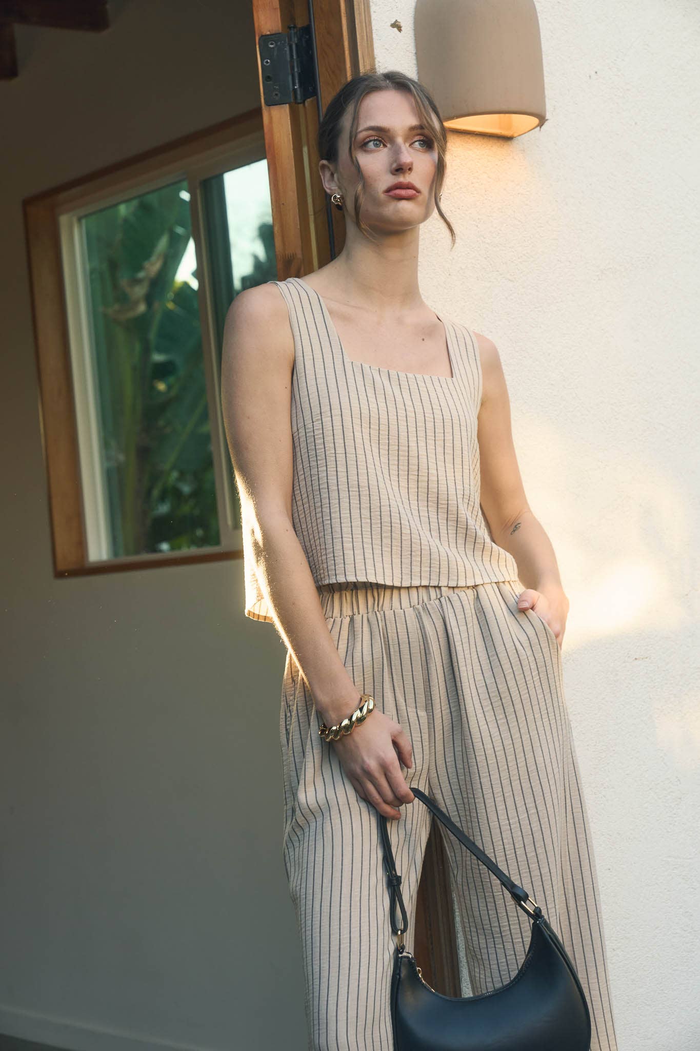 Pinstripe Tank & Pant Set