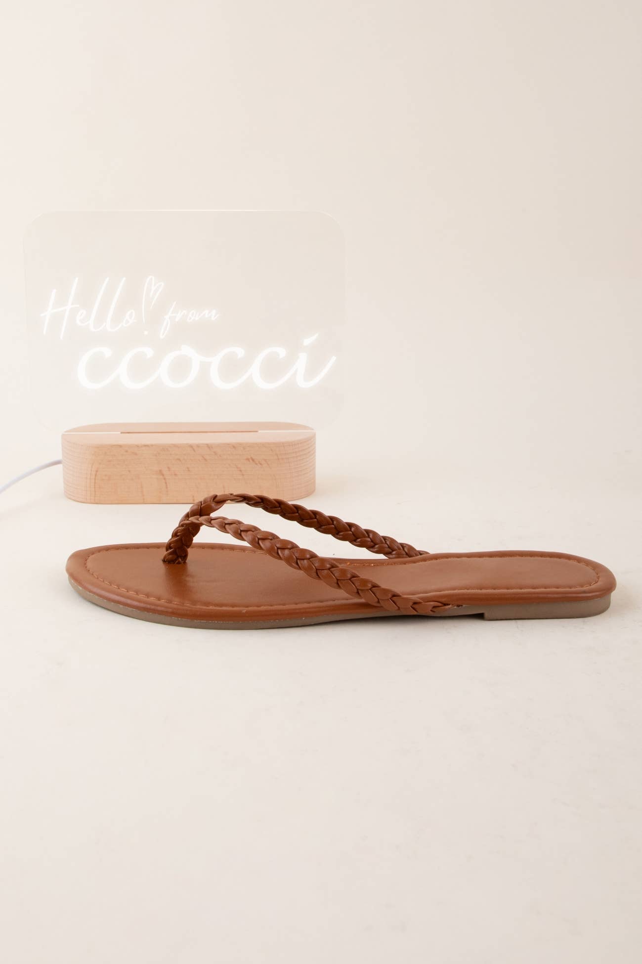 Braided Thong Strap Sandal