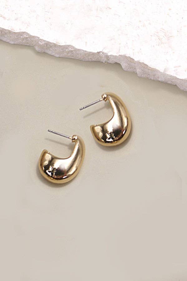 Geo Gold Huggie Hoop Earrings