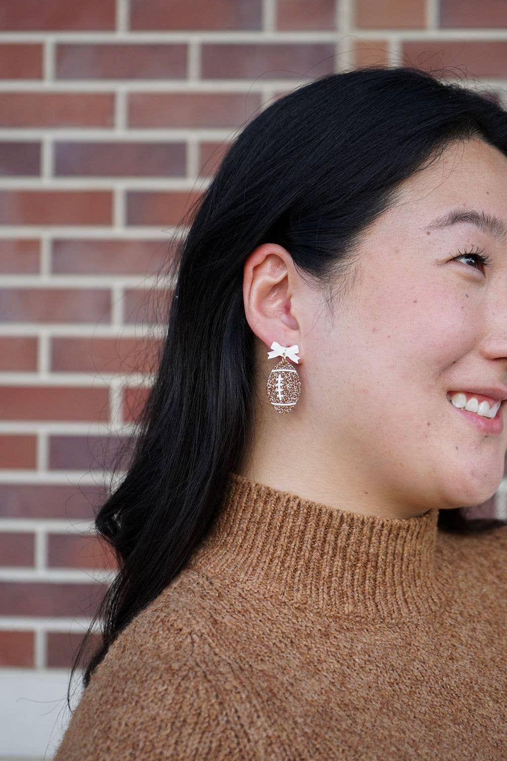 Bow Football Game Day Earrings