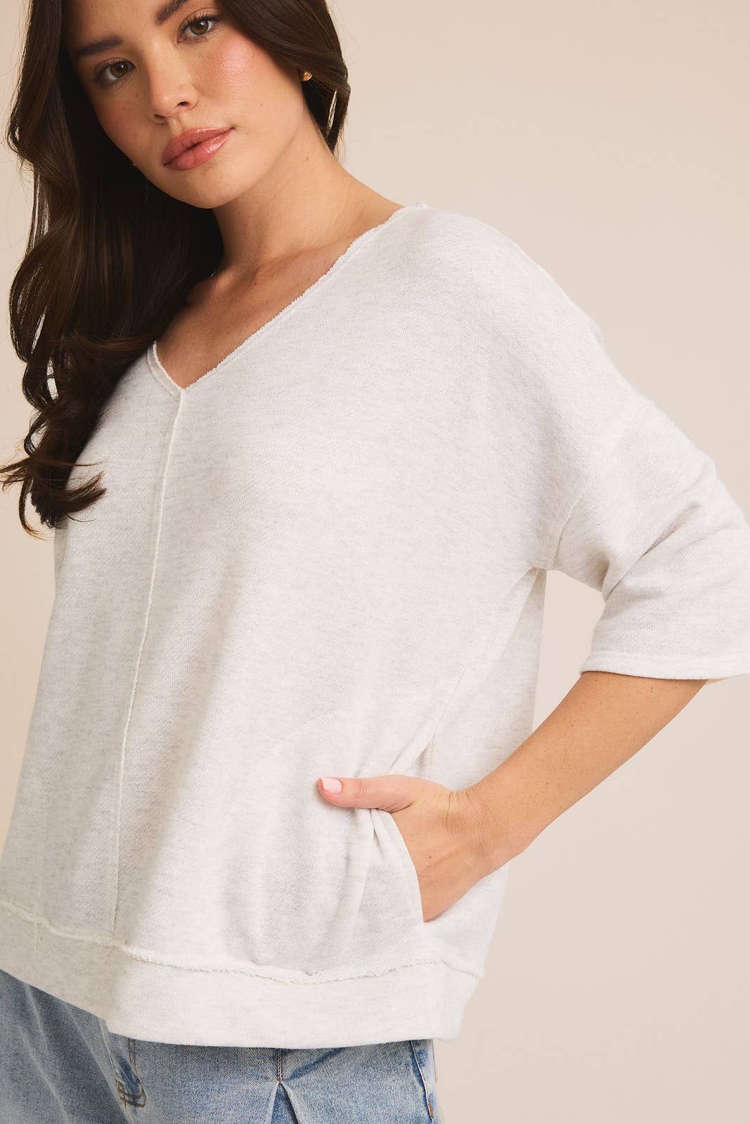 V-Neck Pocket Top