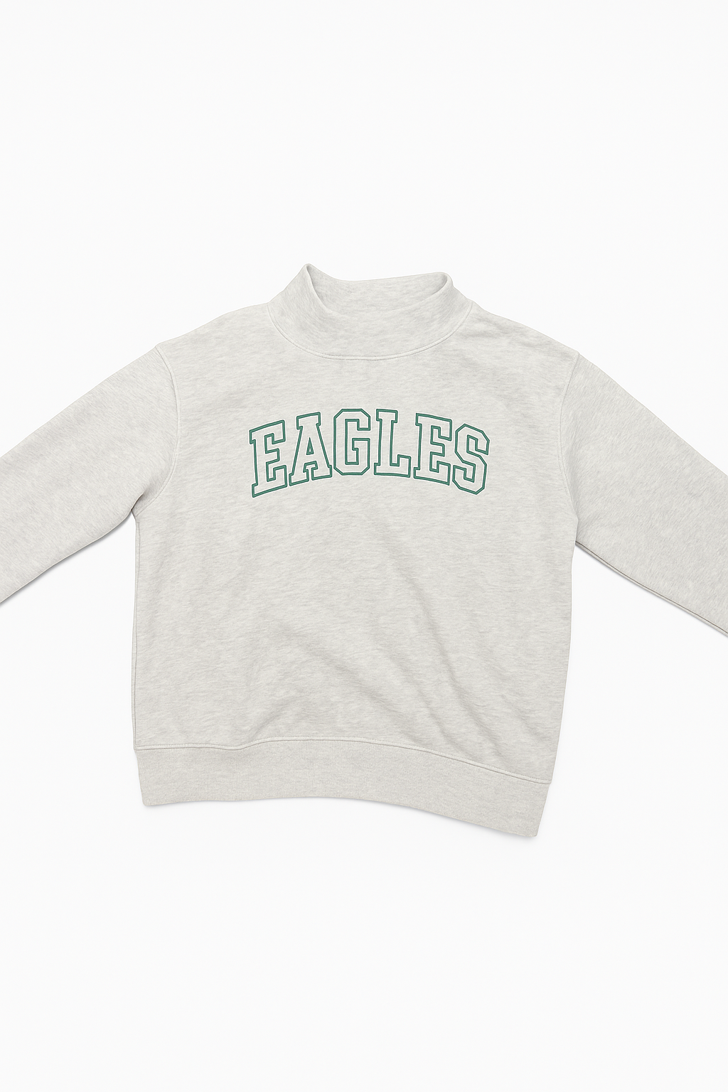 Eagles Grey Mock Neck Sweatshirt
