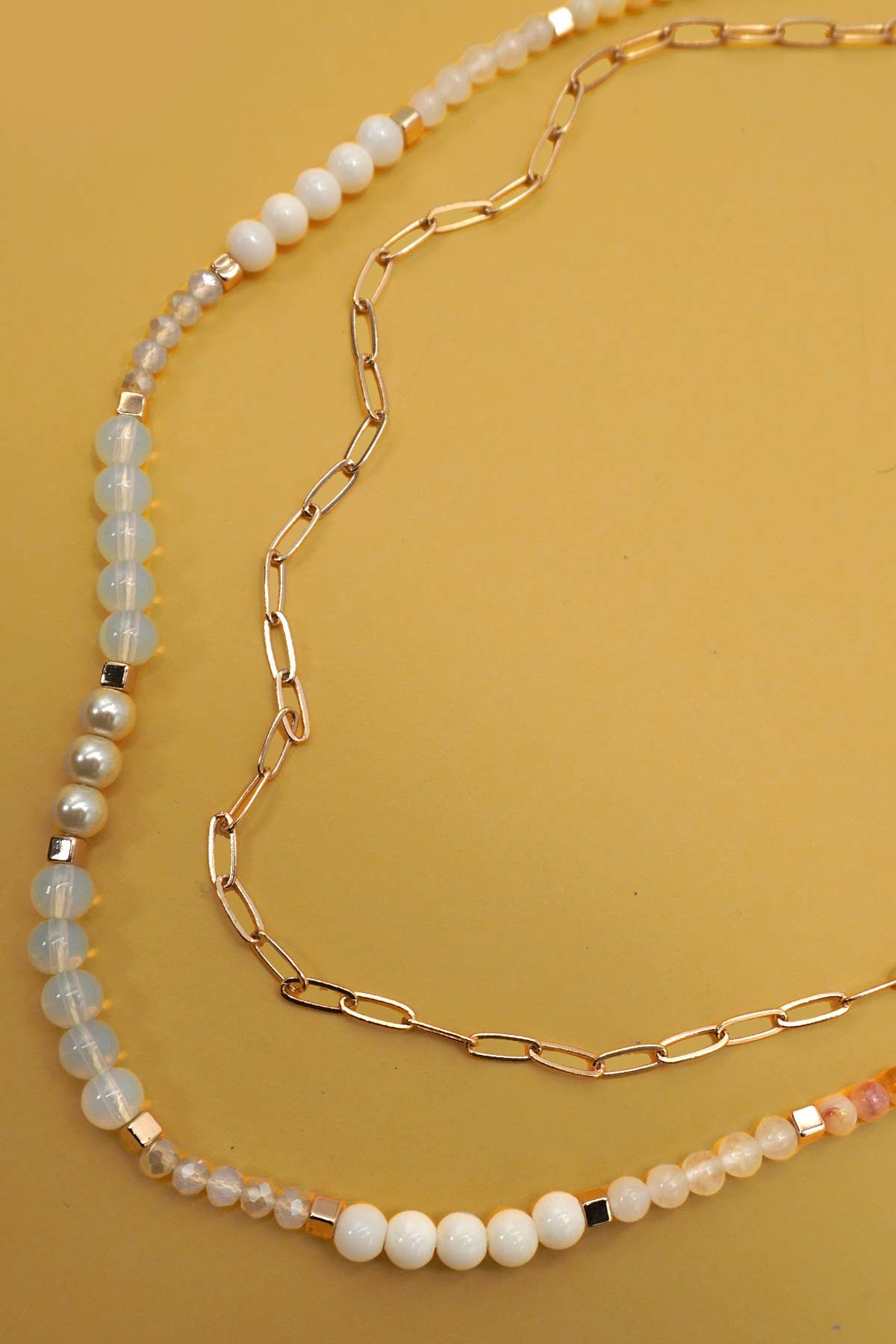 Double Layer Natural Bead Necklace