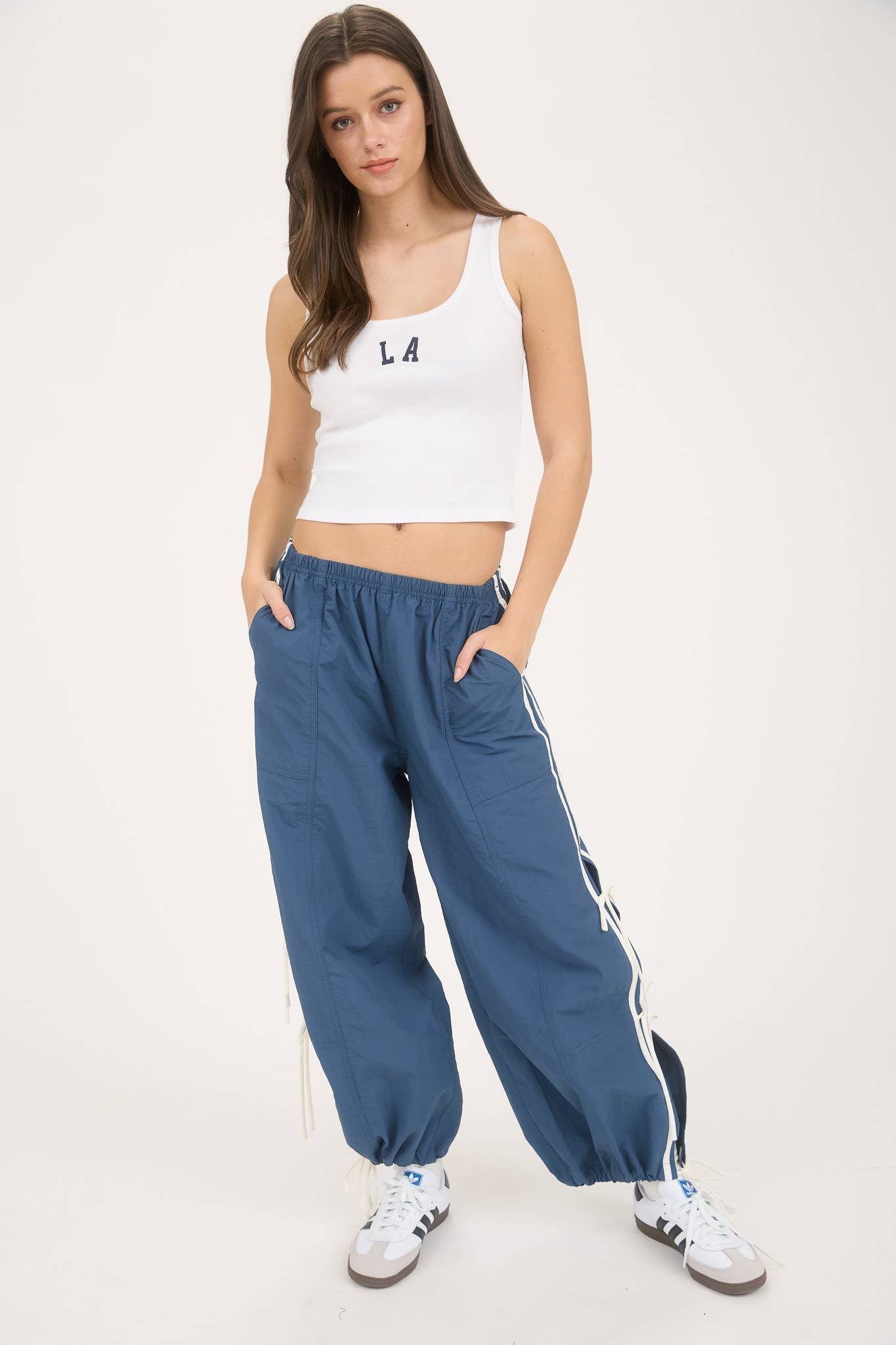 Side Stripe Tie Track Joggers