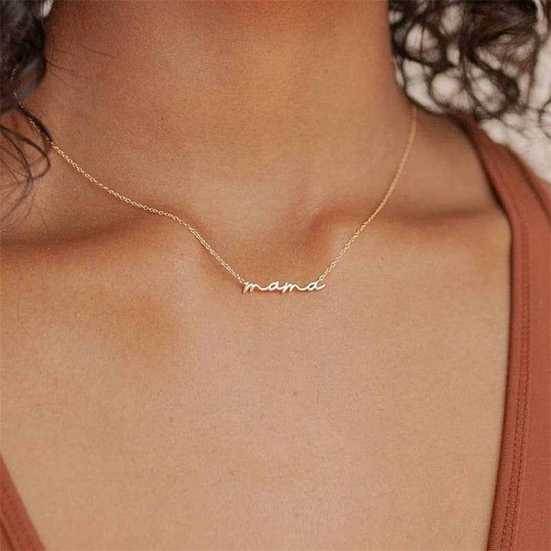 Gold Small Mama Necklace