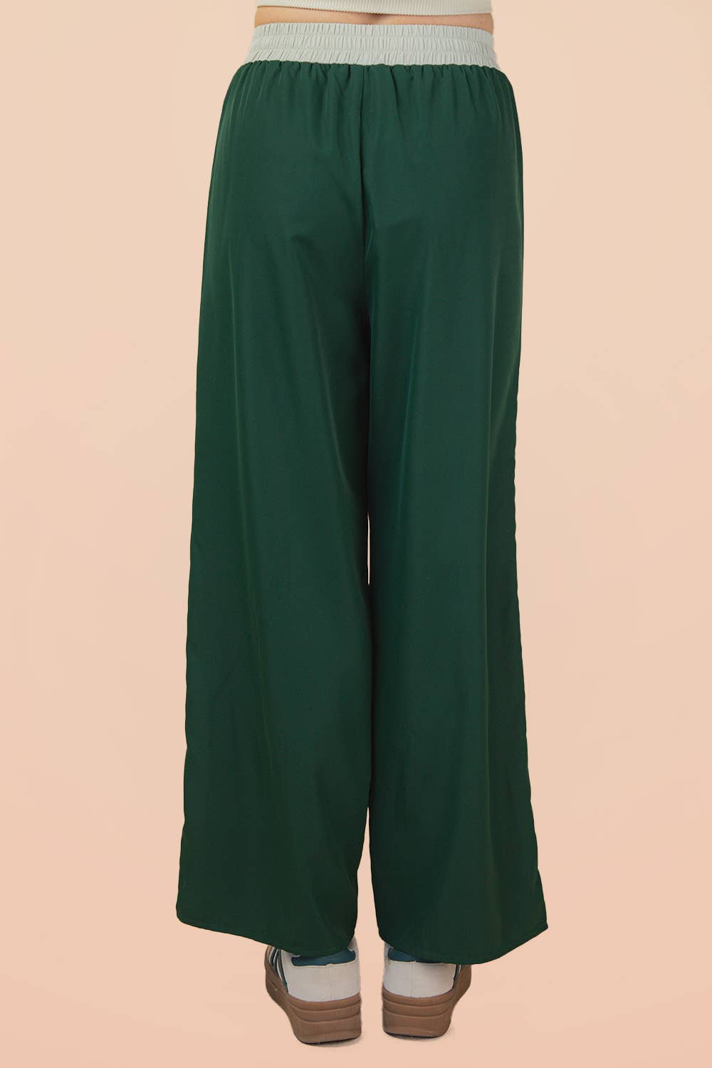Hunter Wide Leg Forest Track Pants with Piping Detail