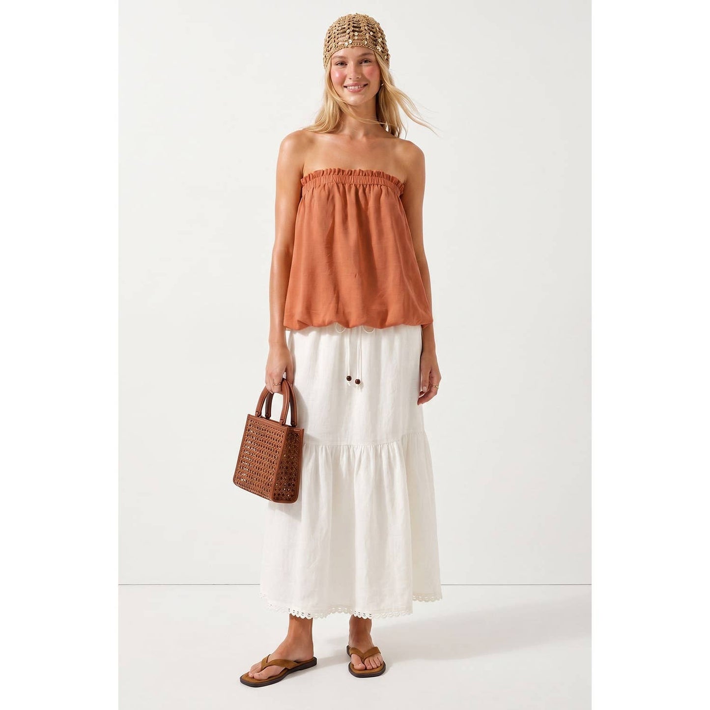 Bubble Hem Tube Top