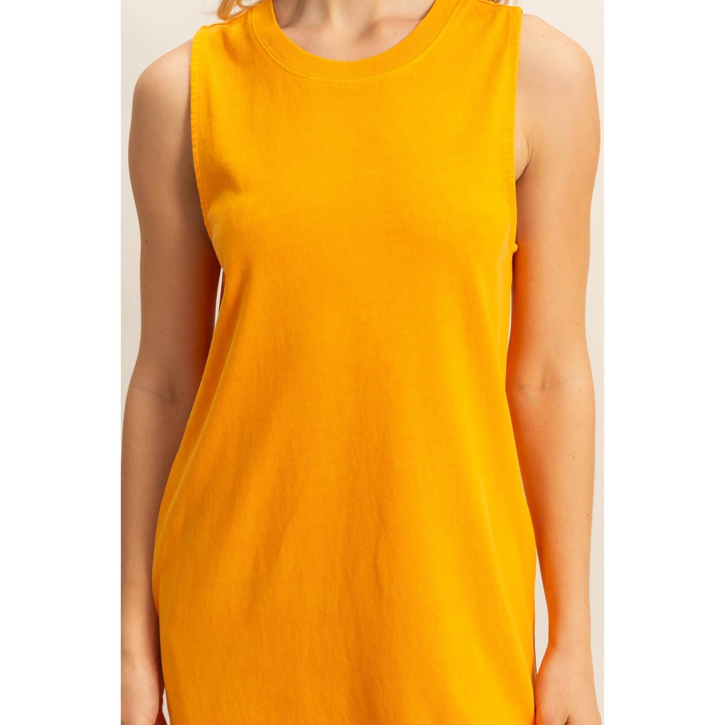 Orange Summer Sleeveless Dress