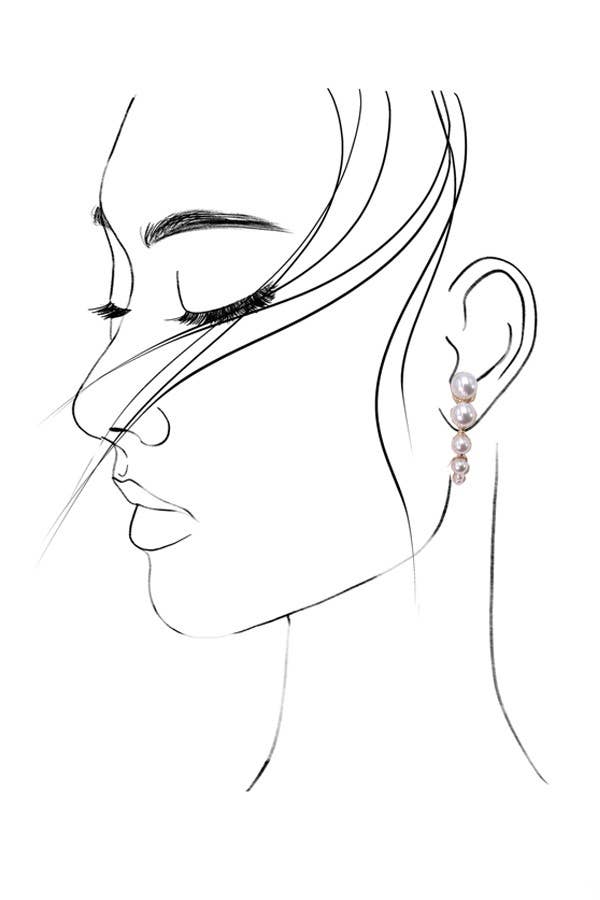 Crescent Pearl Earrings