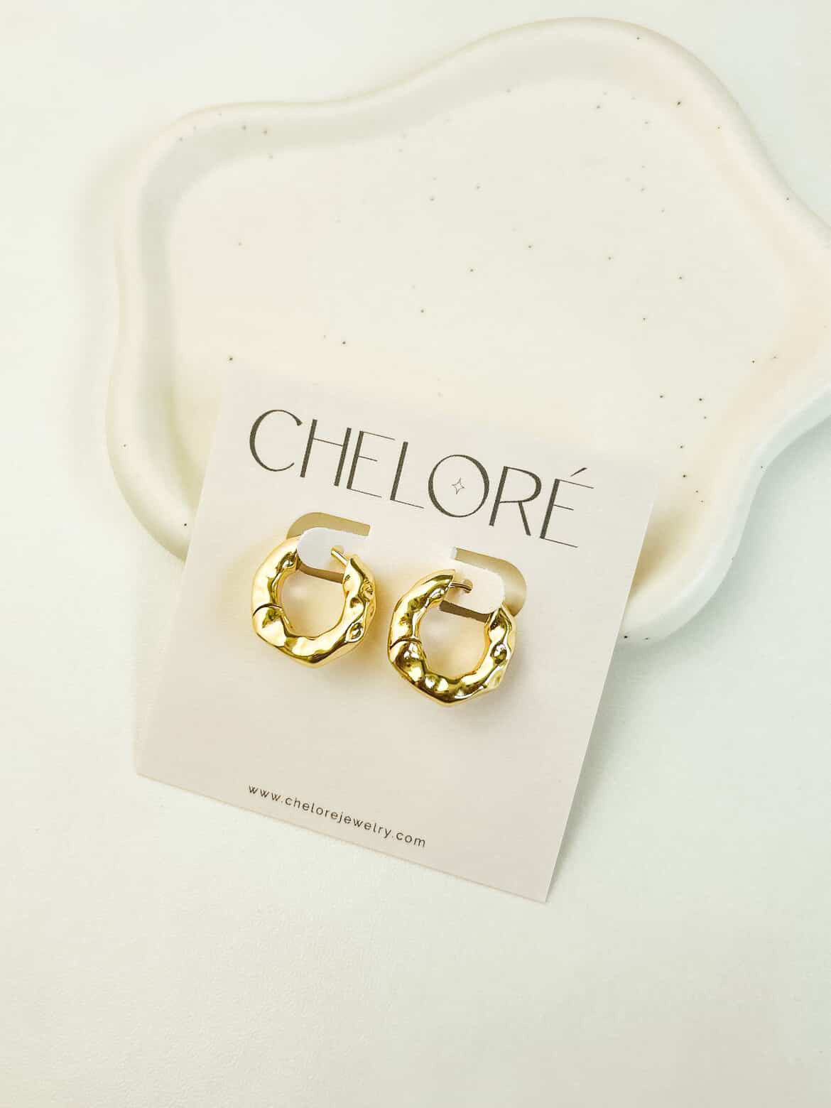 Cheloré Gold Large Bubble Hoops