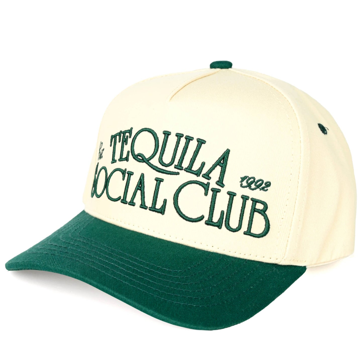 Green Tequila Social Club Embroidered Trucker Cap