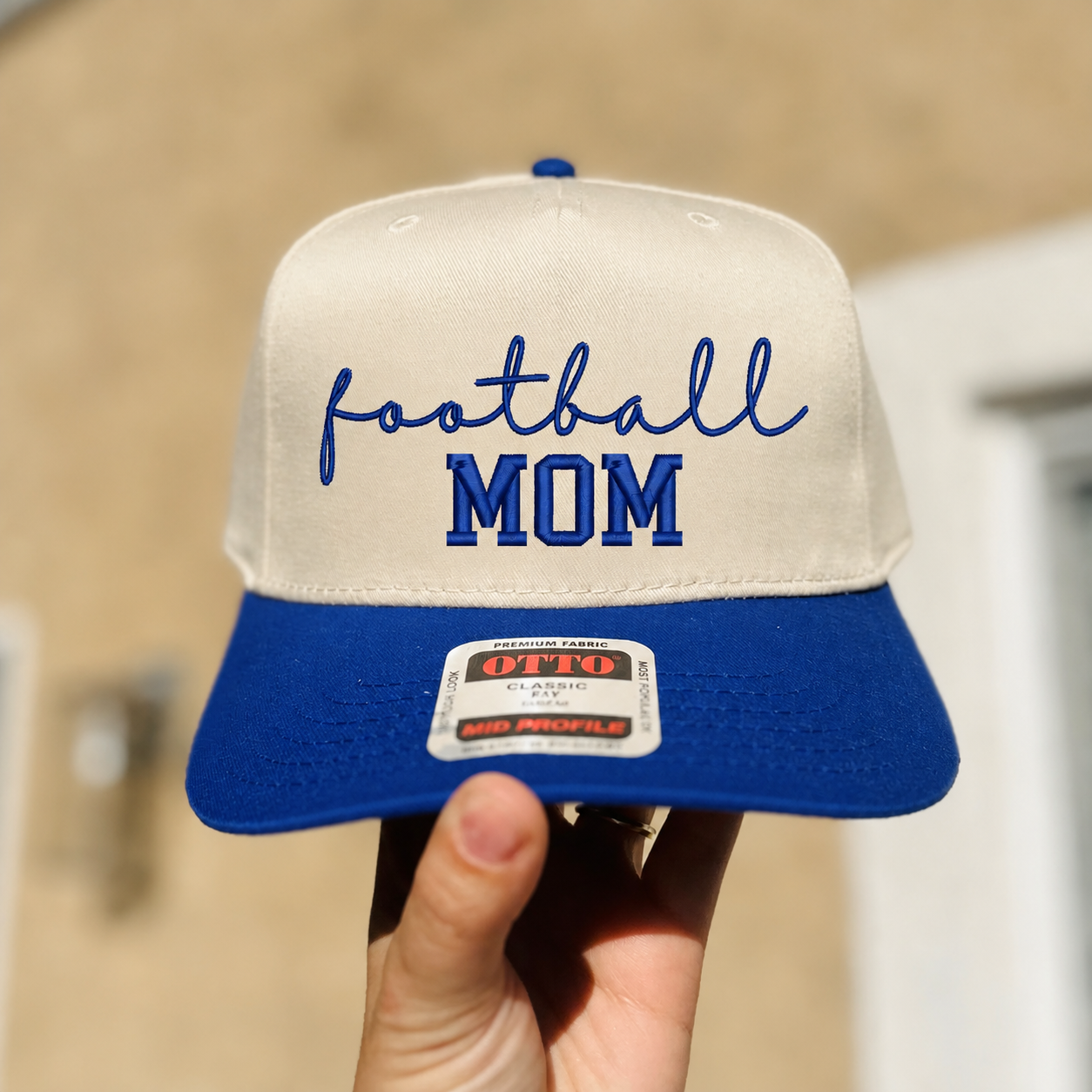Football Mom Embroidered Hat