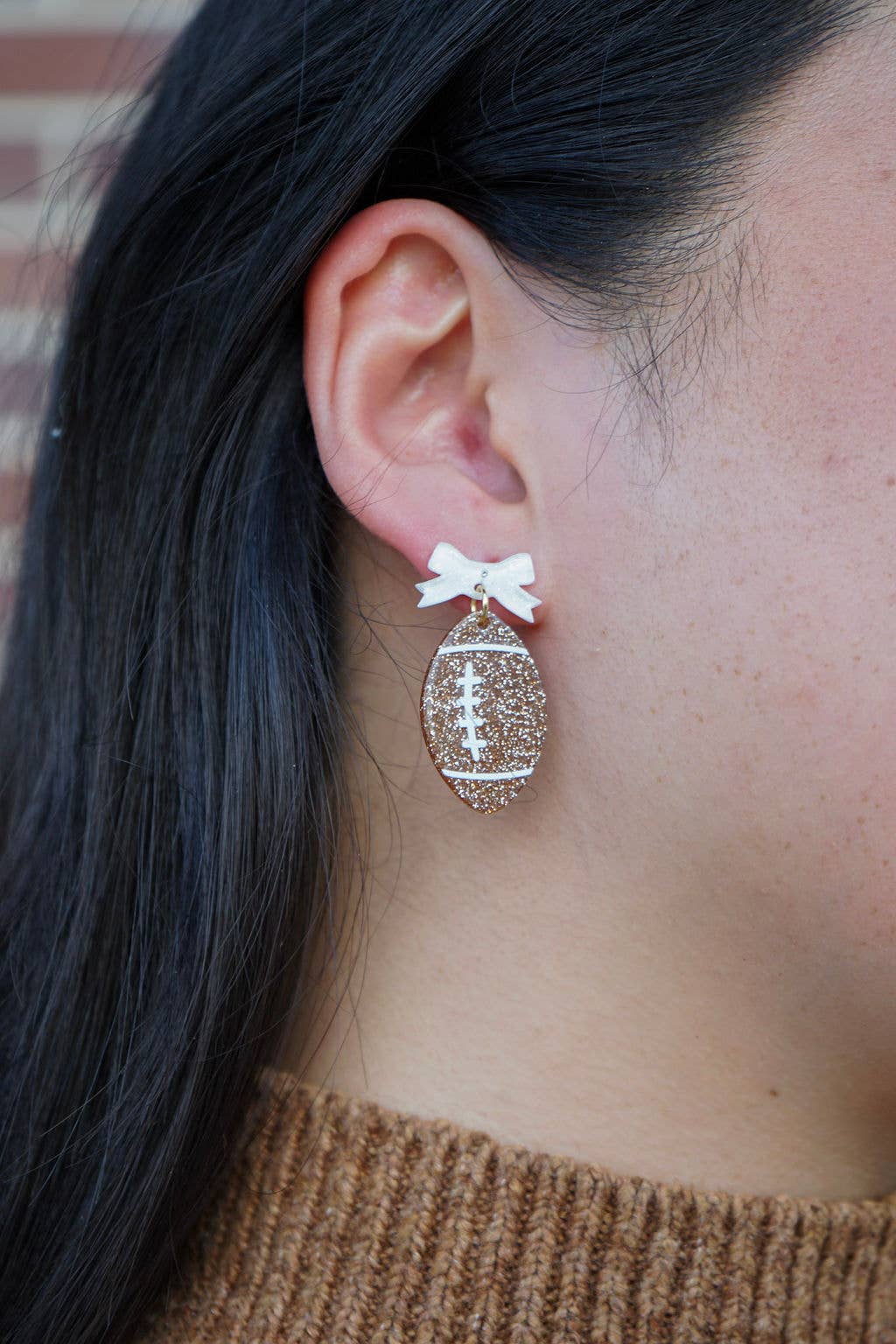 Bow Football Game Day Earrings