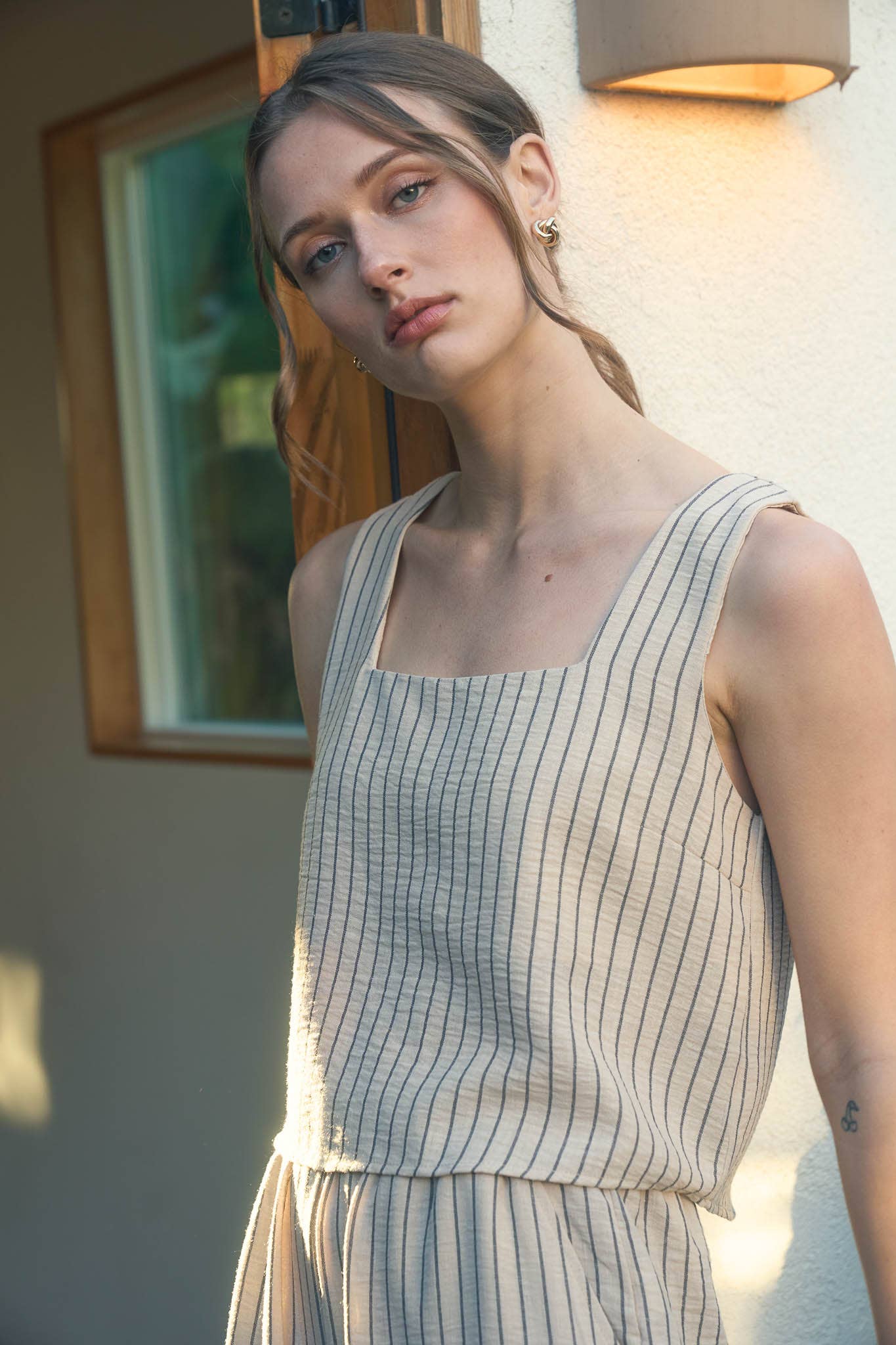 Pinstripe Tank & Pant Set