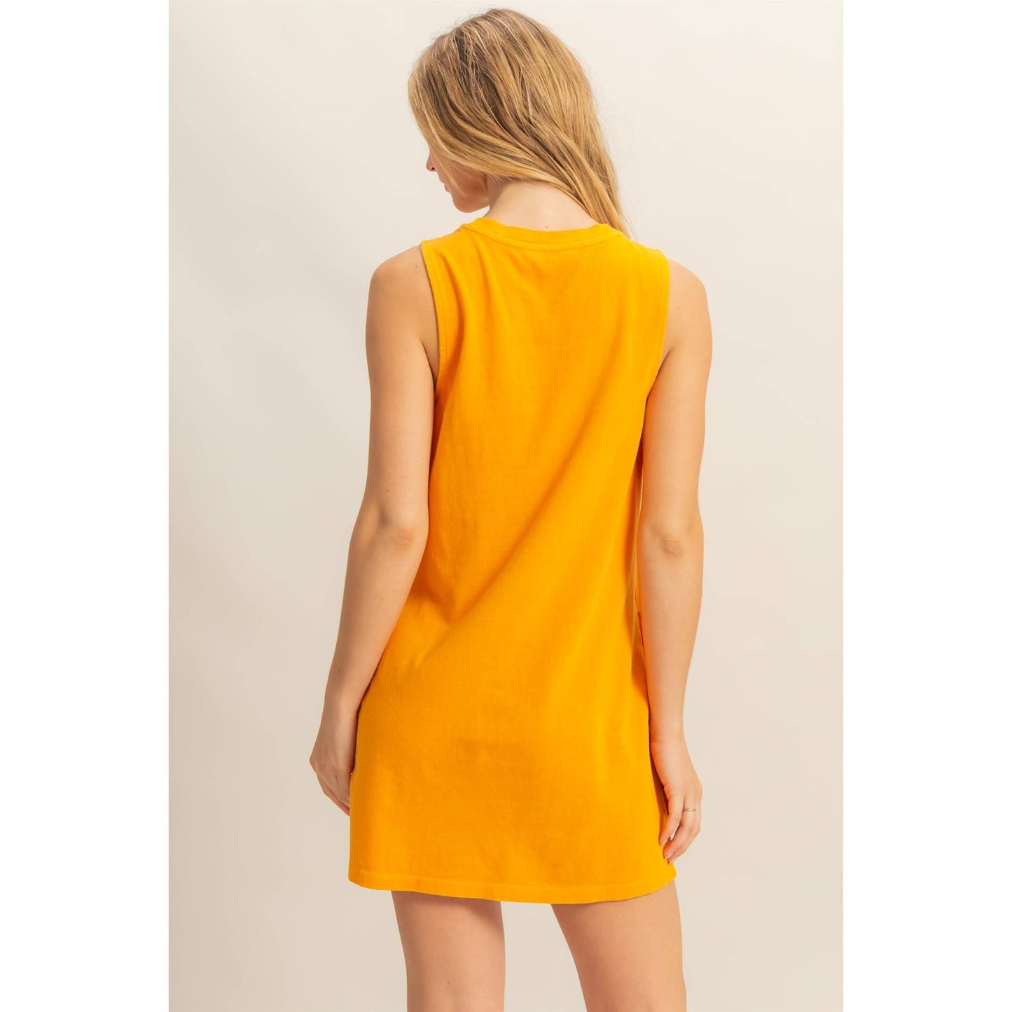 Orange Summer Sleeveless Dress
