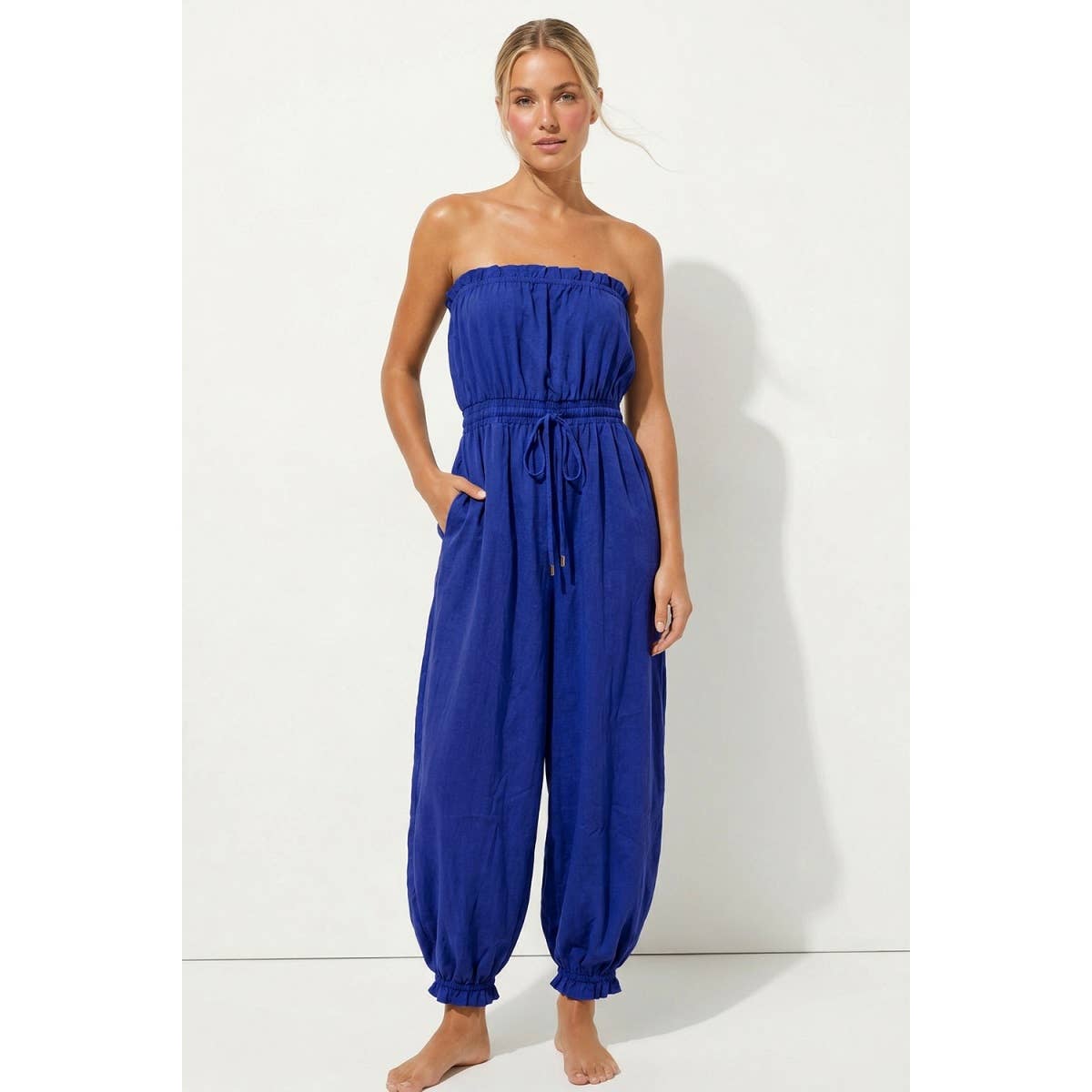 Strapless Balloon Leg Jumpsuit