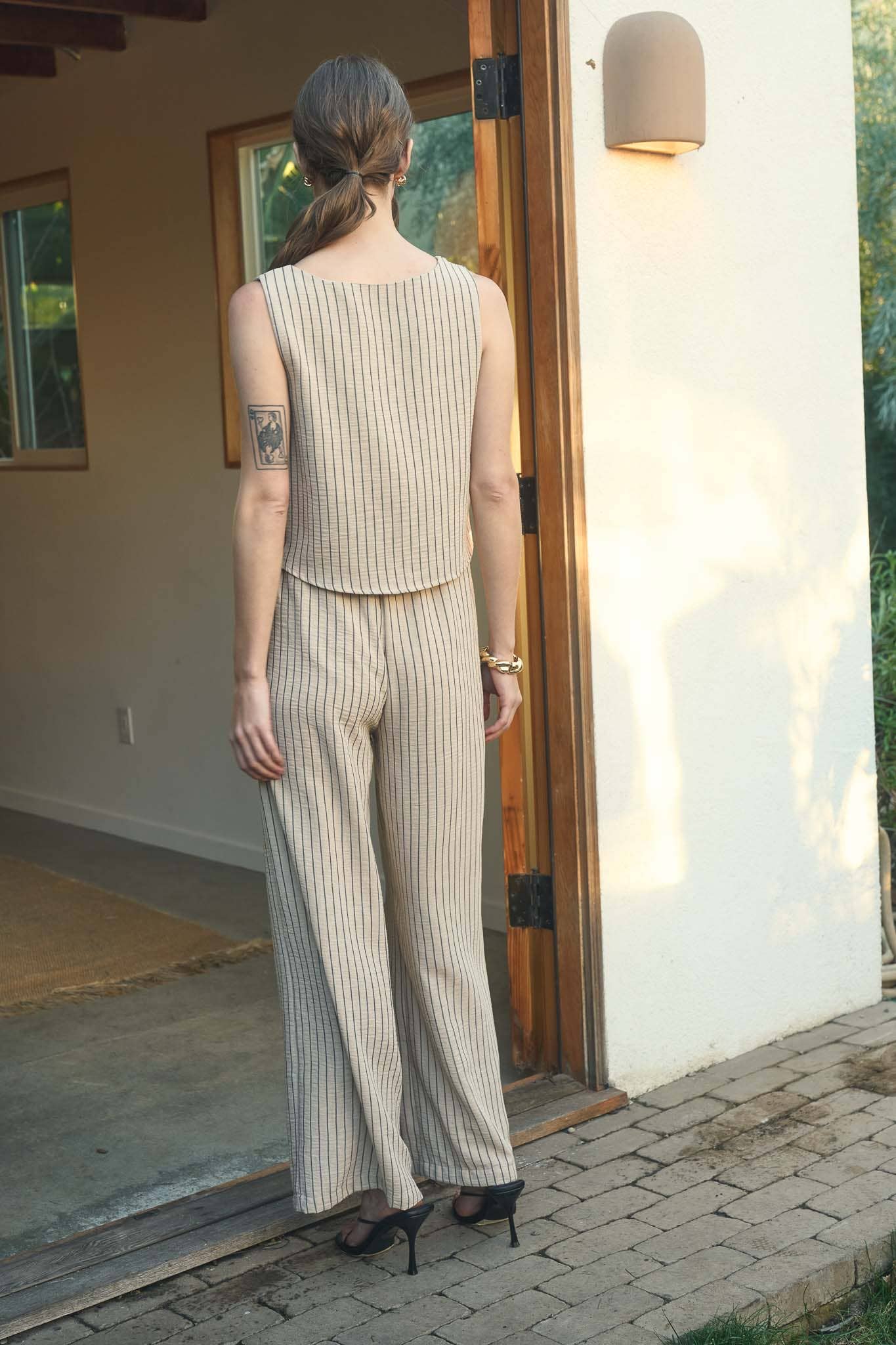 Pinstripe Tank & Pant Set
