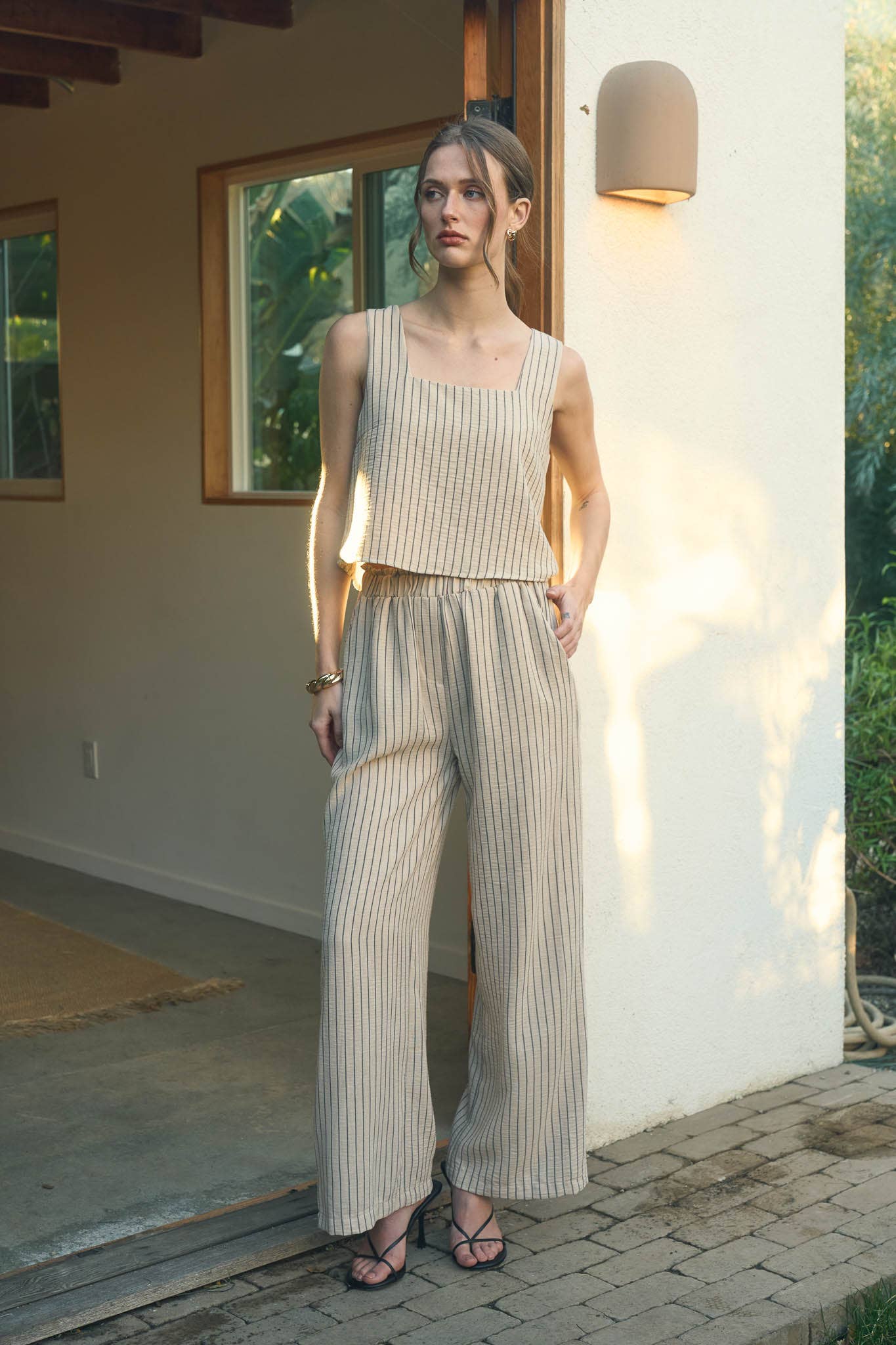 Pinstripe Tank & Pant Set
