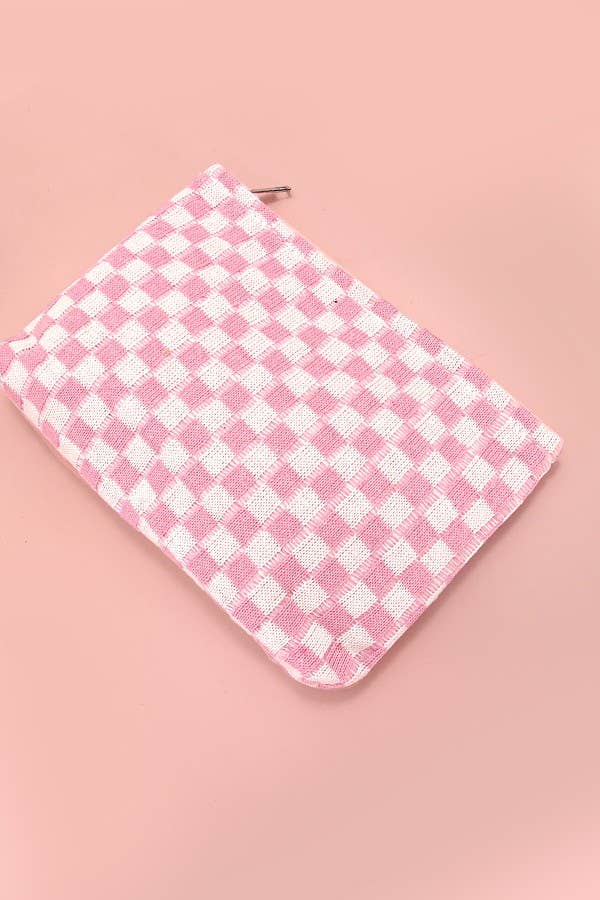 Checker Makeup Cosmetic Pouch
