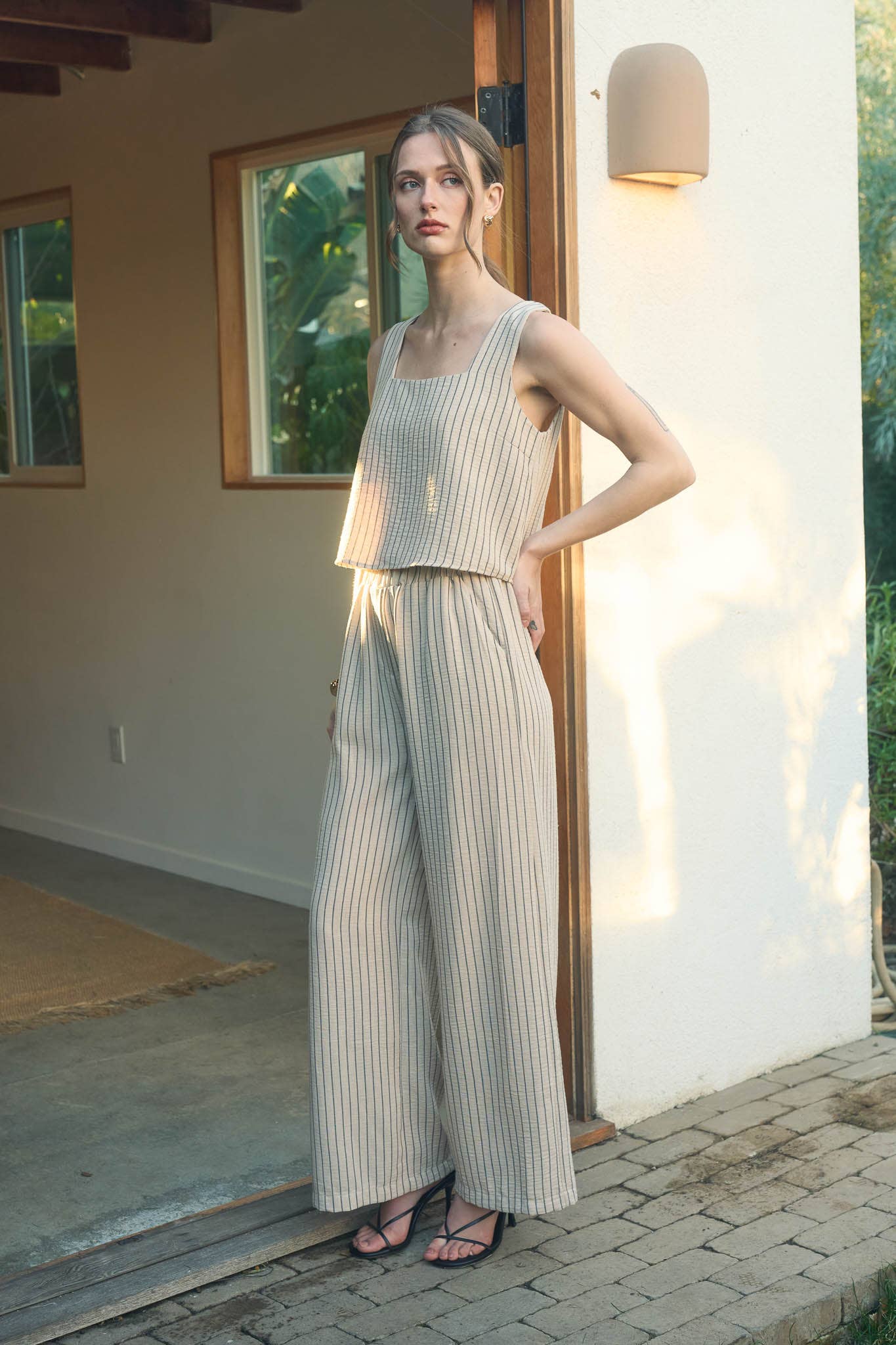 Pinstripe Tank & Pant Set