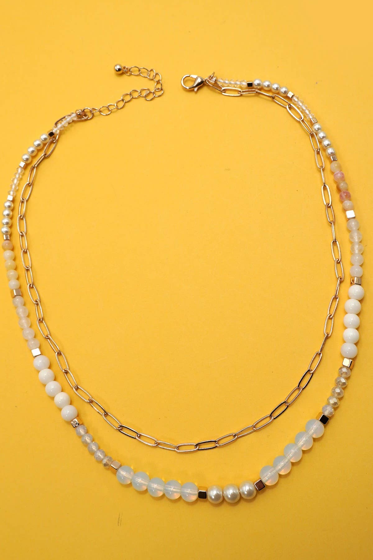 Double Layer Natural Bead Necklace