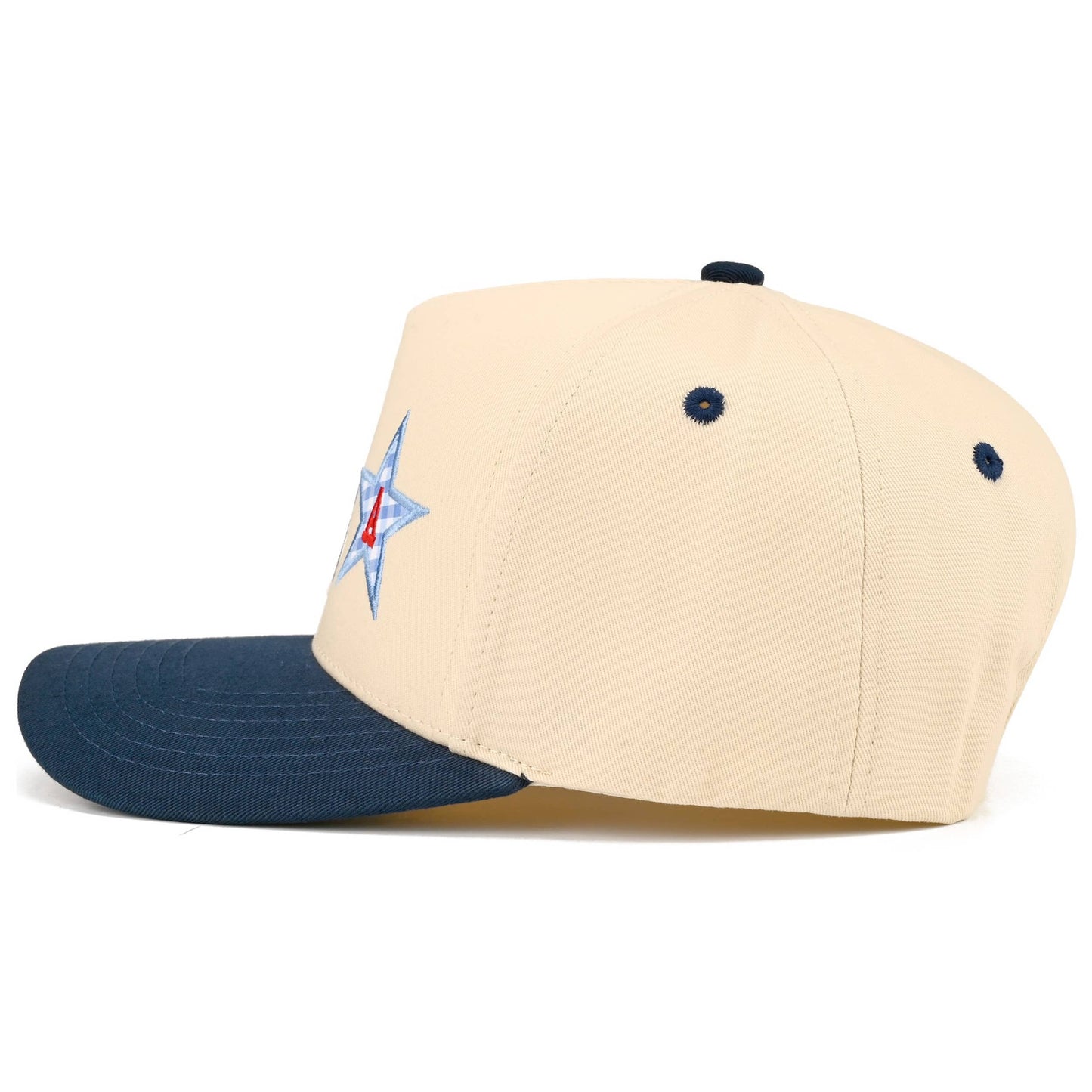 C.C STAR USA Letter with Stars on Two Tone Trucker Hat