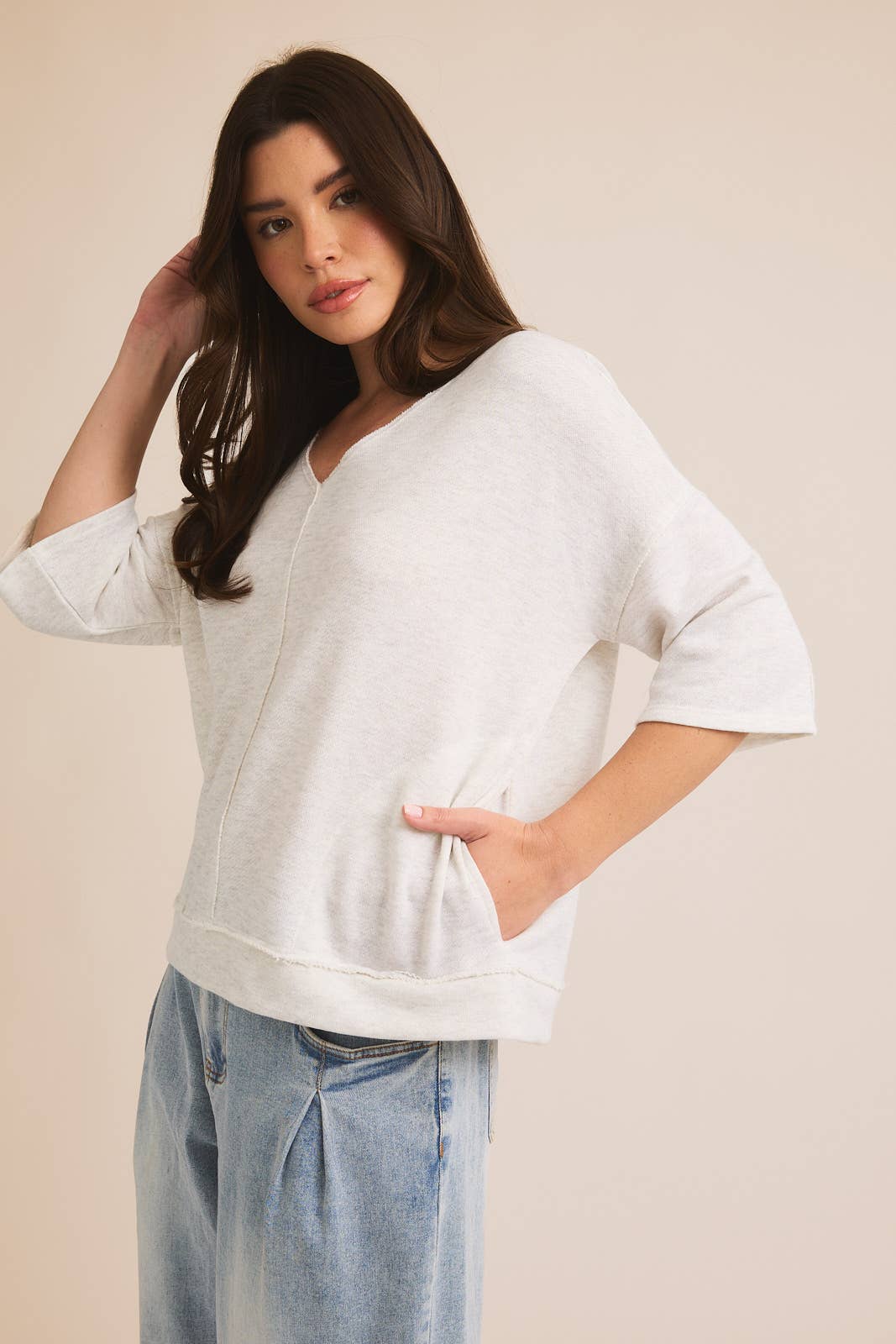 V-Neck Pocket Top