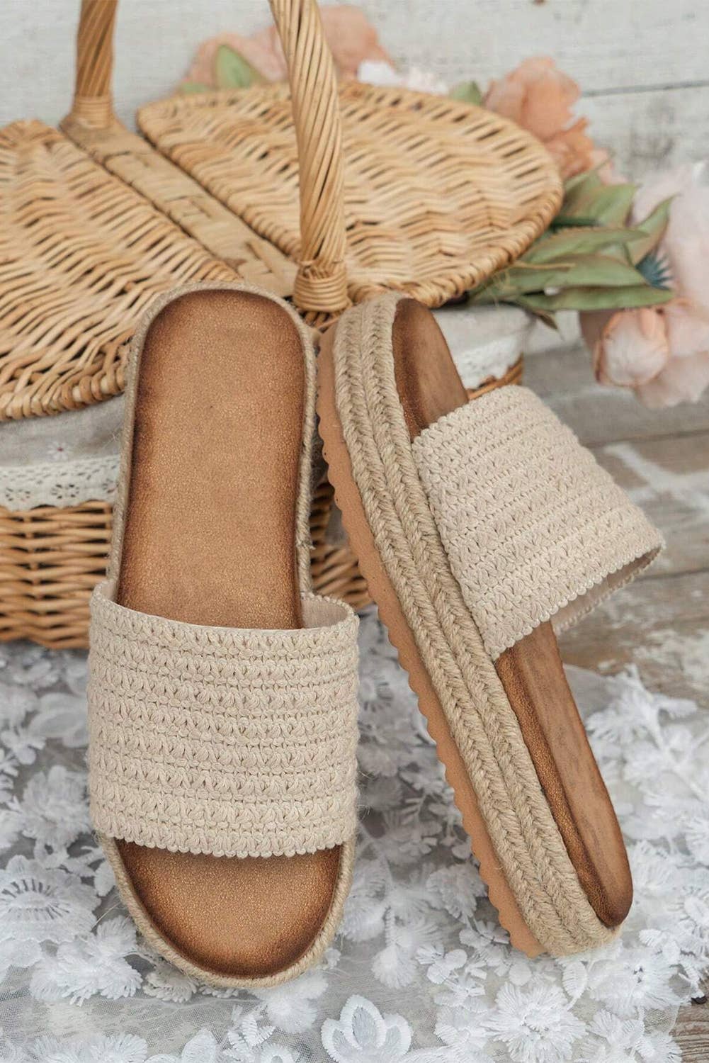 Boho Woven Platform Sandals