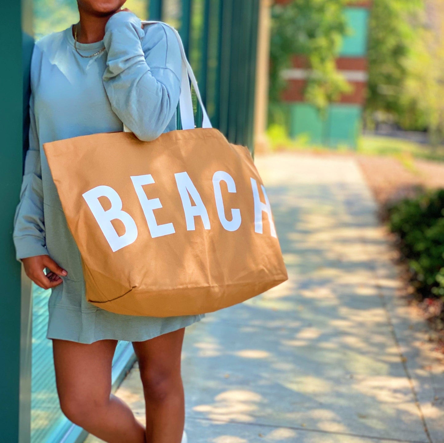 Let’s Beach Canvas Tote