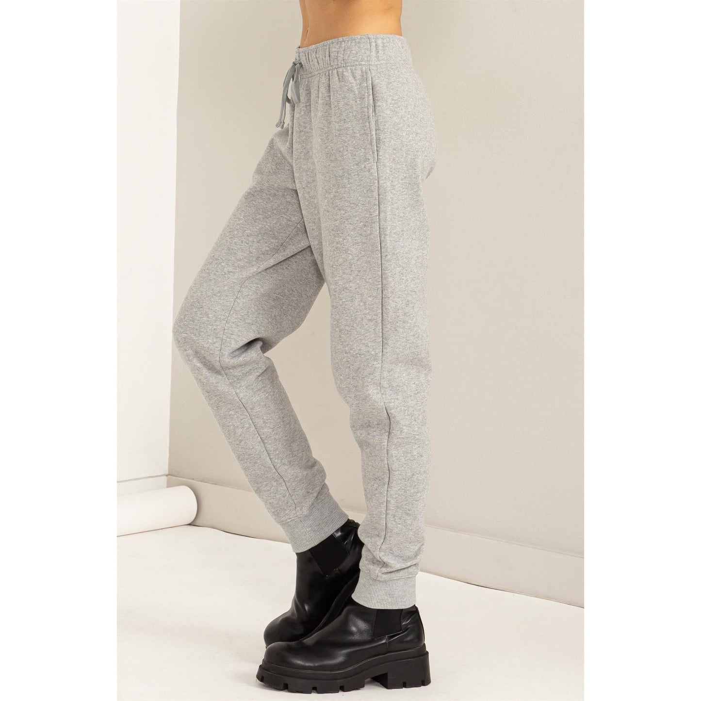 Mid-Rise Drawstring Jogger Pants