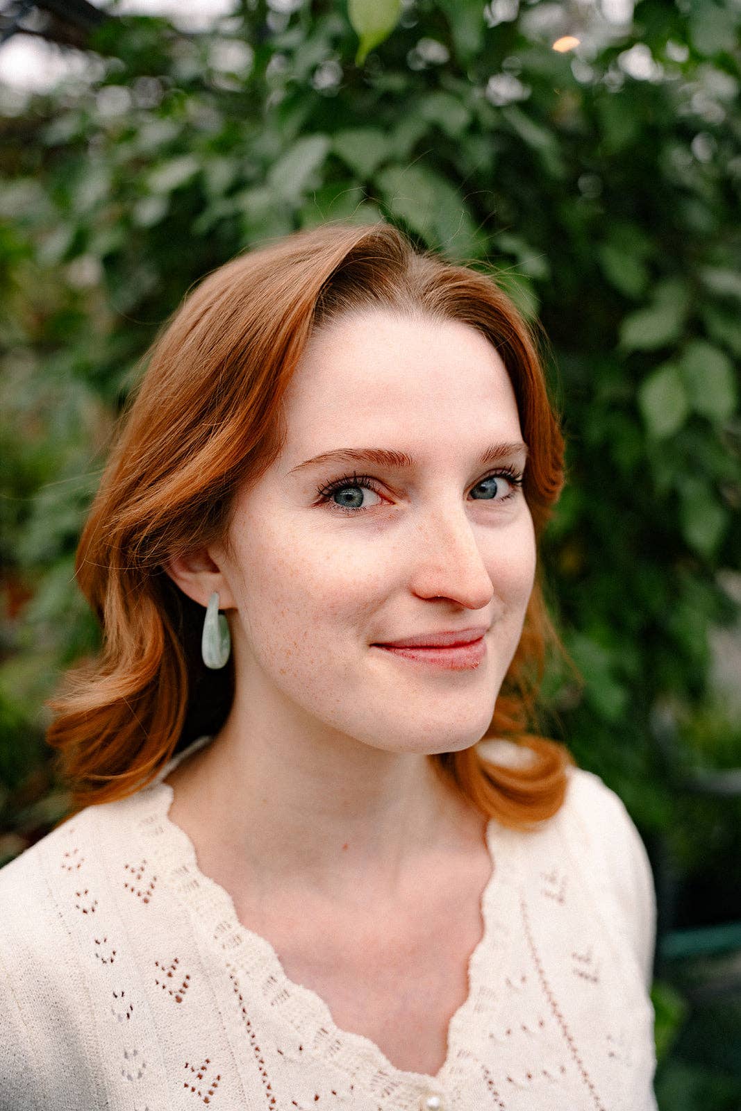 Sage Julie Hoop Earrings