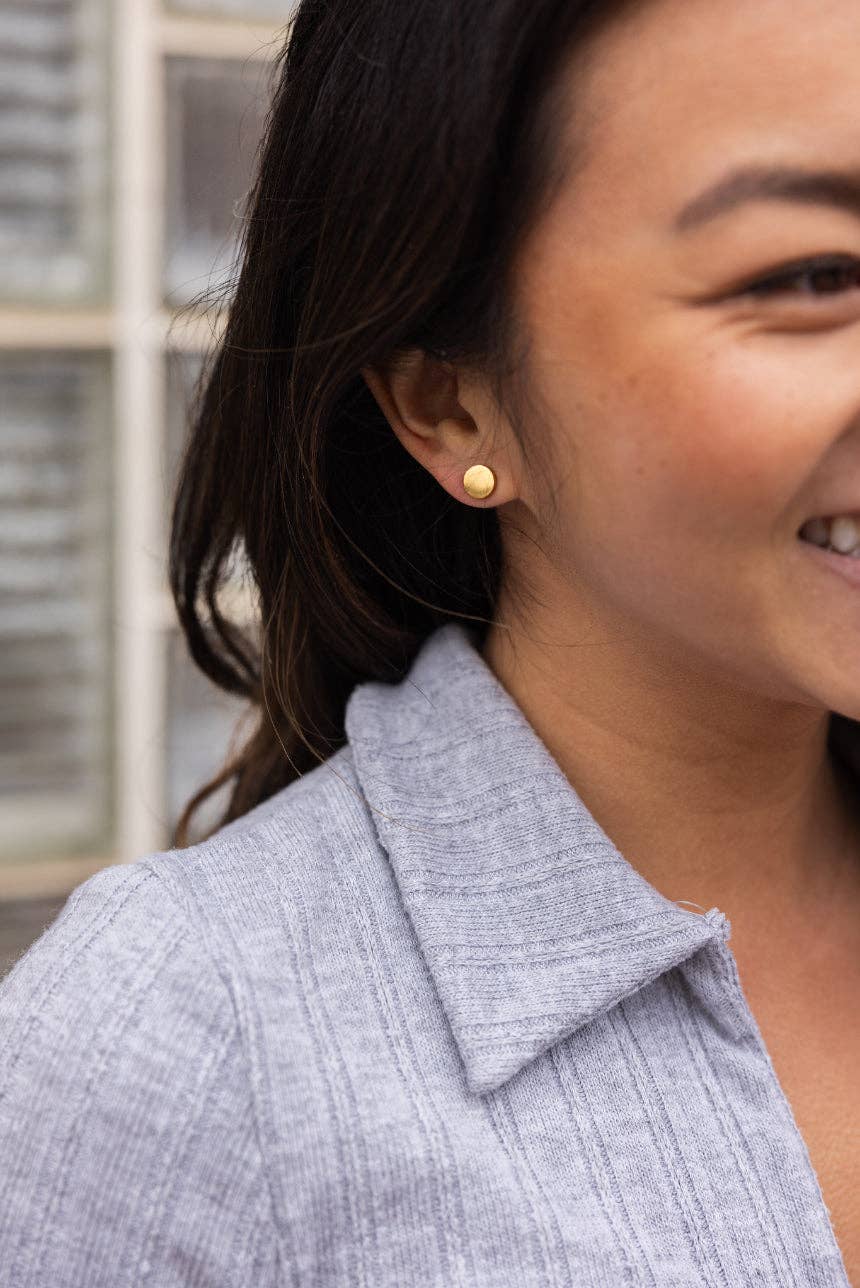 Gold Luxe Circle Studs