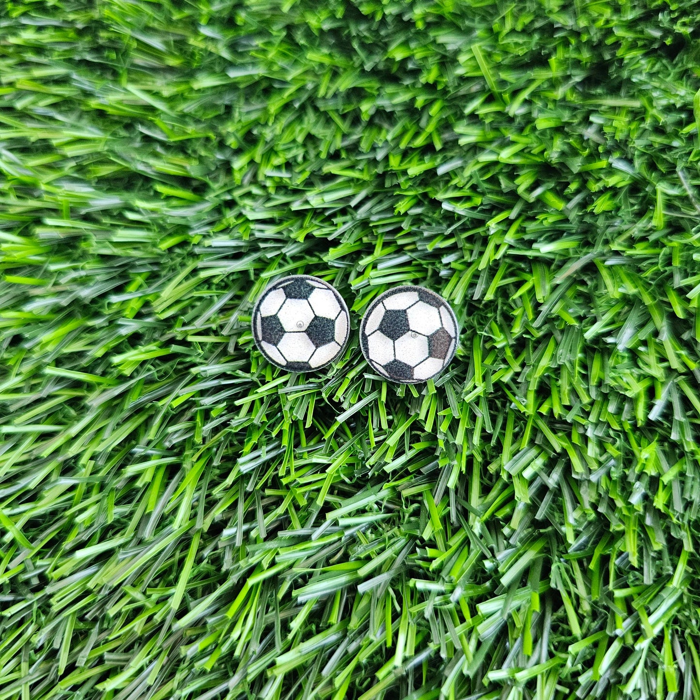 Glitter Soccer Ball Studs // Game Day, Jewelry, Earrings