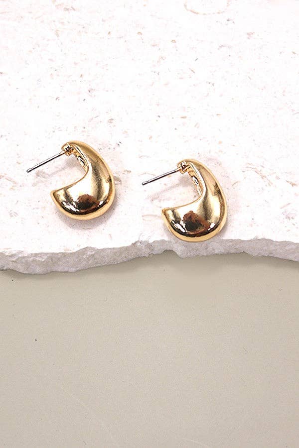 Geo Gold Huggie Hoop Earrings