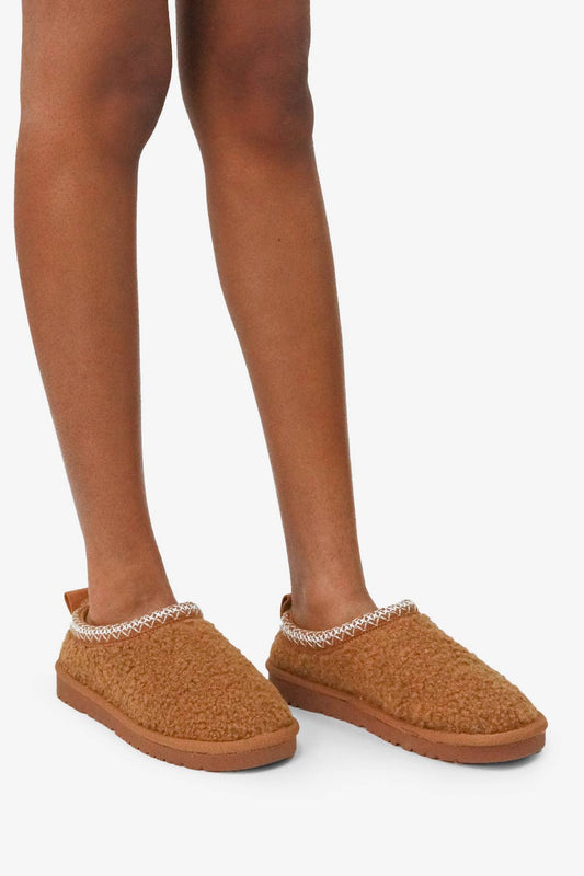 Teddy Chestnut Sherpa Slippers