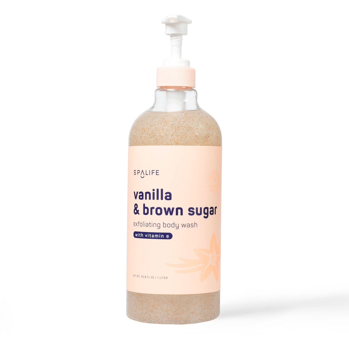 SpaLife 33oz. Vanilla & Brown Sugar Exfoliating Body Wash