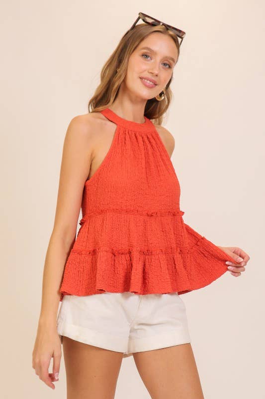 Sunset Tiered Halter Top