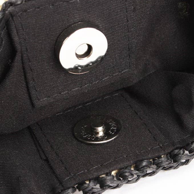 Black Crochet Weaved Boho Handbag