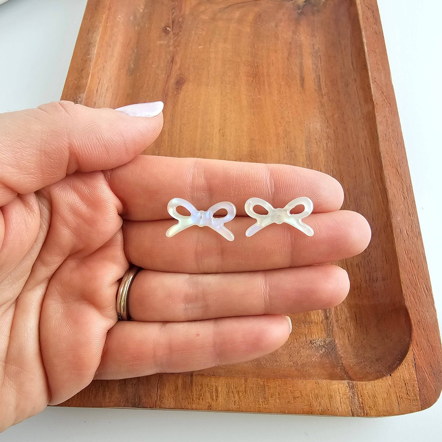 Bowie Studs - Opalite // Spring Earrings, Jewelry