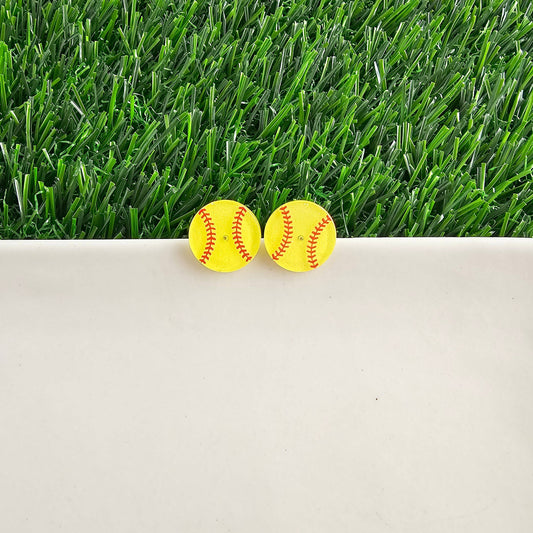 Softball Game Day Stud Earrings