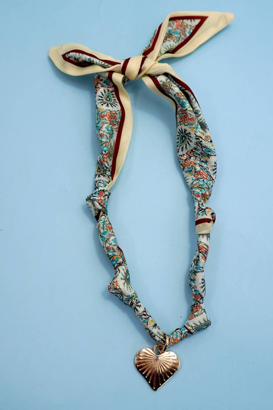 Heart Scarf Interchangeable Charm Necklace