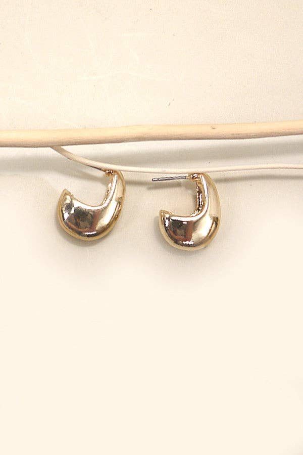 Geo Gold Huggie Hoop Earrings