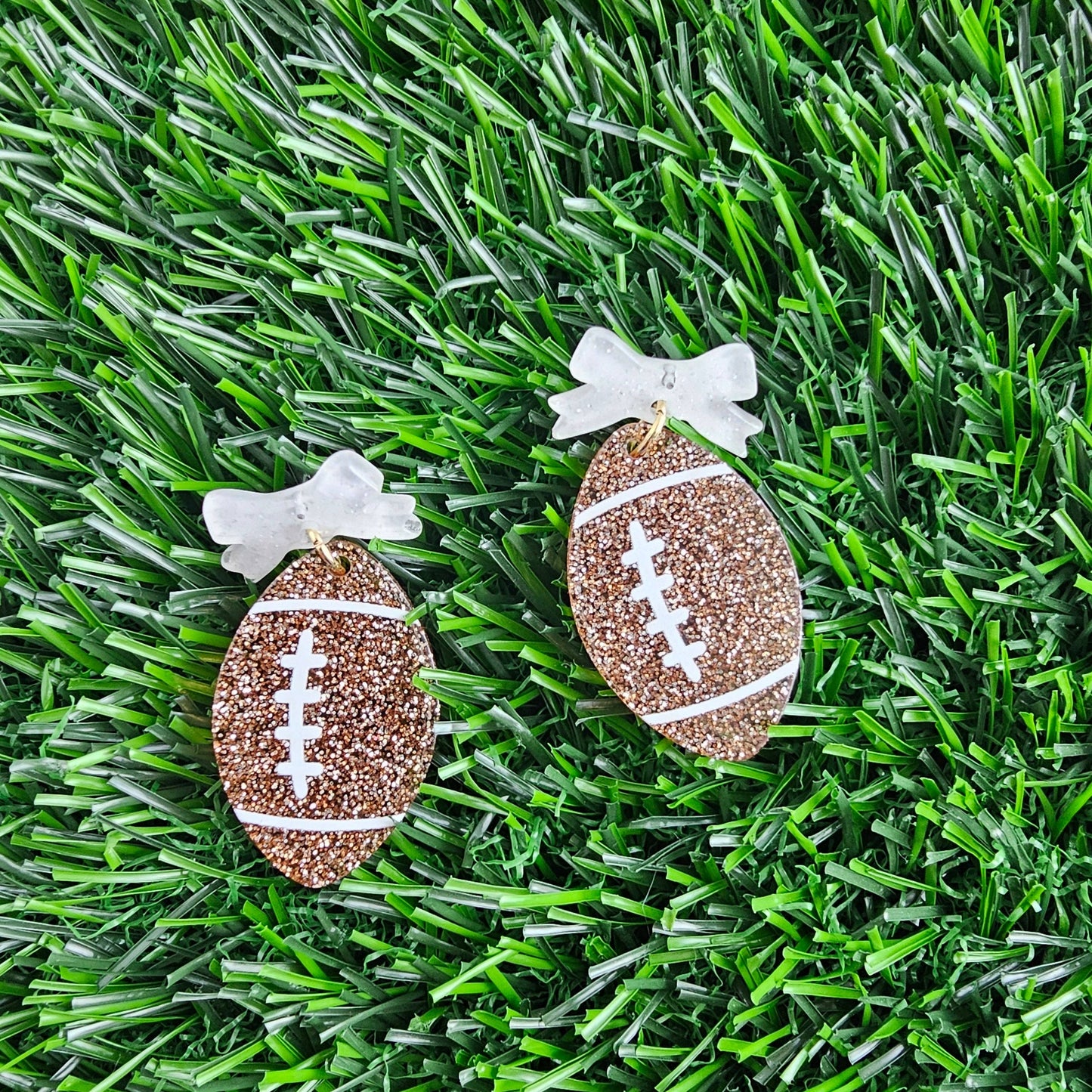 Bow Football Game Day Earrings