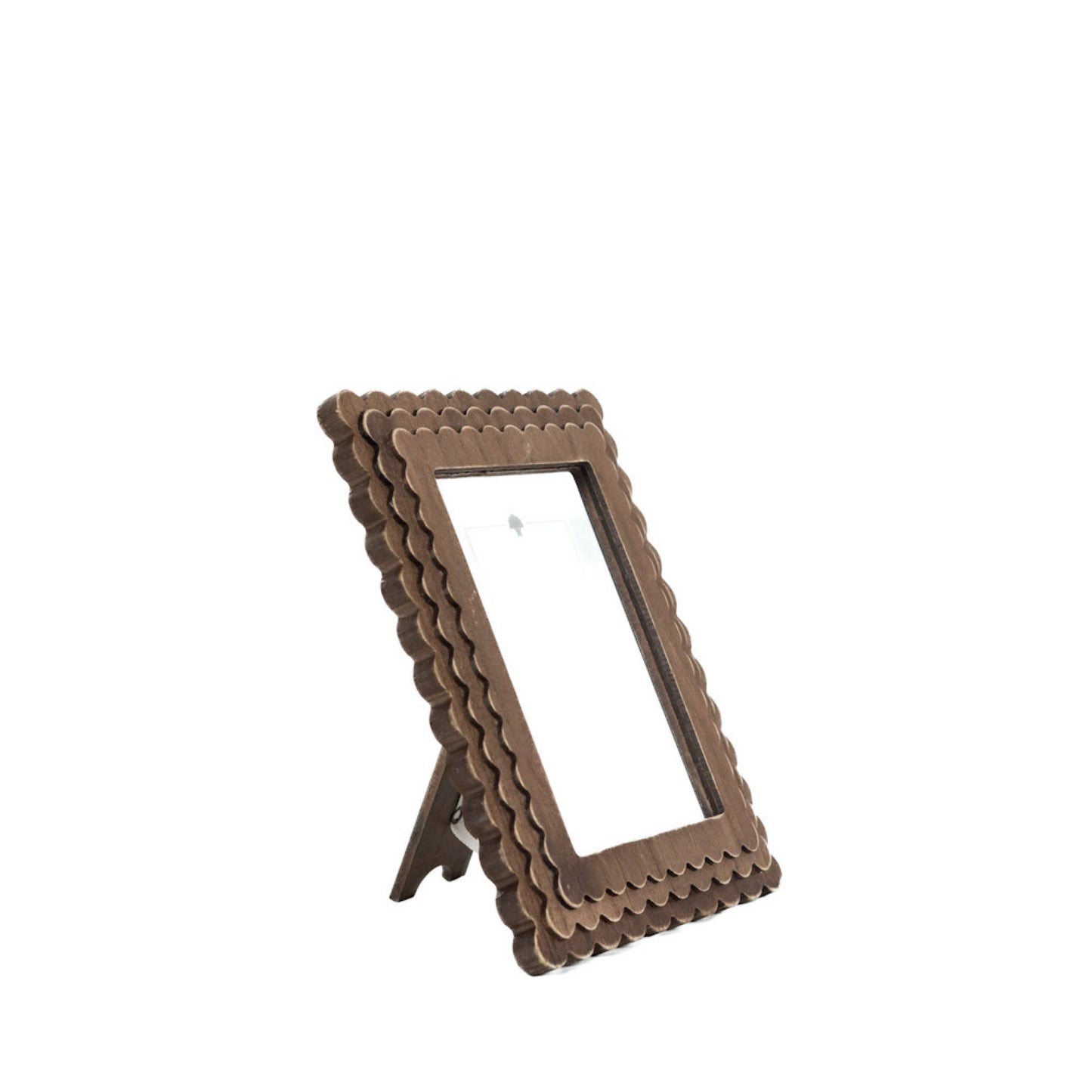 5x7 Espresso Wood Scallop Frame