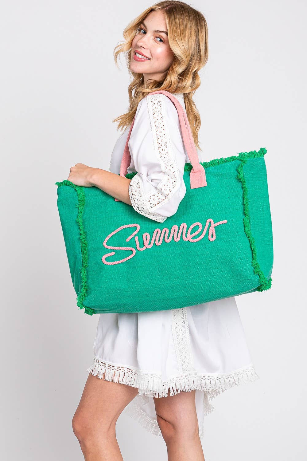 Rope Summer Fringe Tote Bag