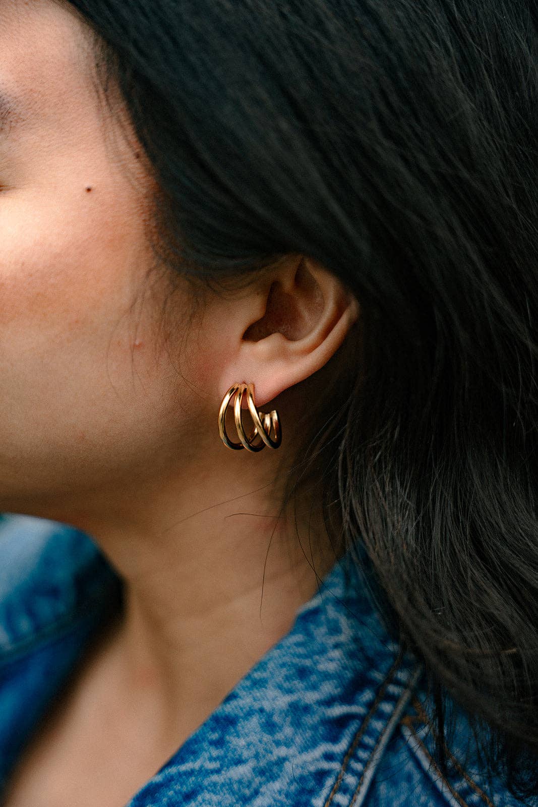 Gold Luxe Treya Hoops