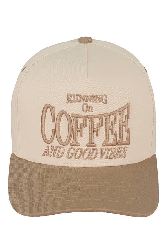 Coffee & Good Vibes Embroidered Trucker Hat