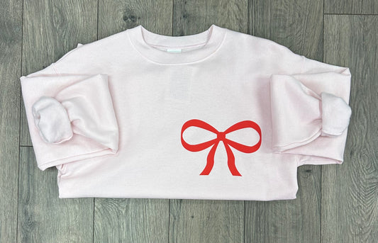 Pink Bow Crewneck Sweatshirt